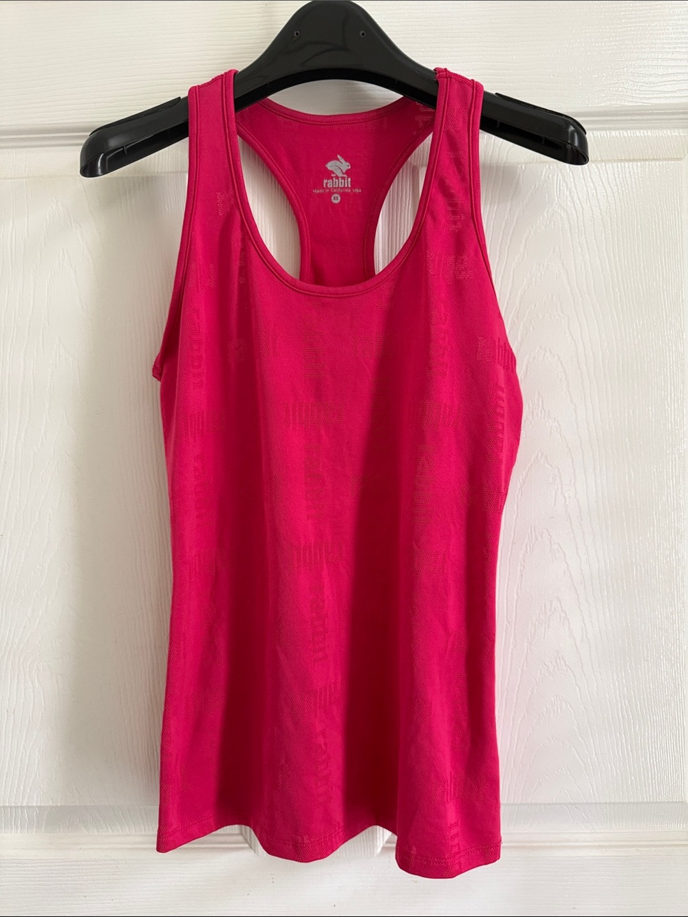 rabbit racerback tank top in hot pink